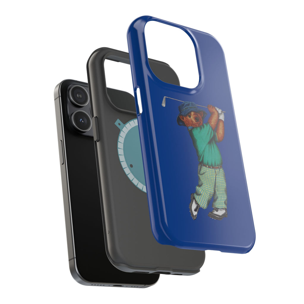 Golfer Bear Magnetic Phone Case - Impact-Resistant and Fun Design