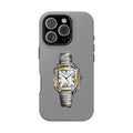 Magnetic Impact-Resistant Phone Case — Vintage Watch Illustration