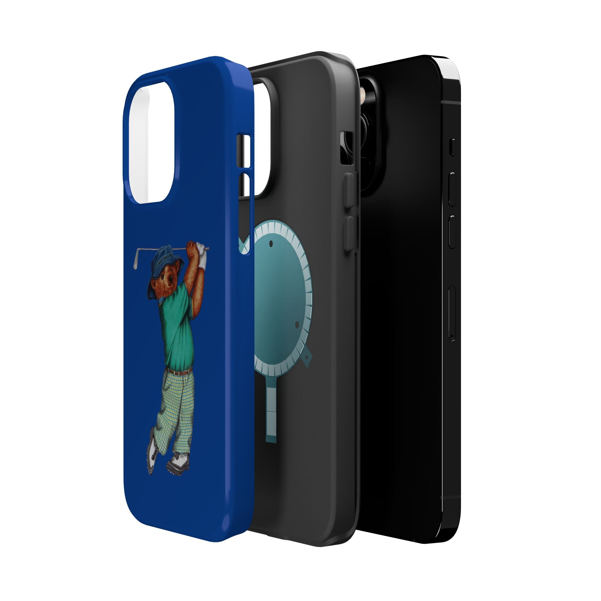Golfer Bear Magnetic Phone Case - Impact-Resistant and Fun Design