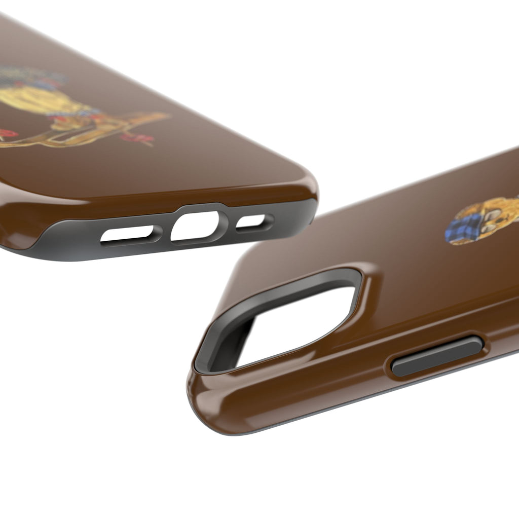 Skiing Bear Phone Case - Impact-Resistant Magnetic Design