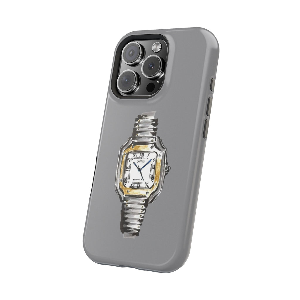 Magnetic Impact-Resistant Phone Case — Vintage Watch Illustration