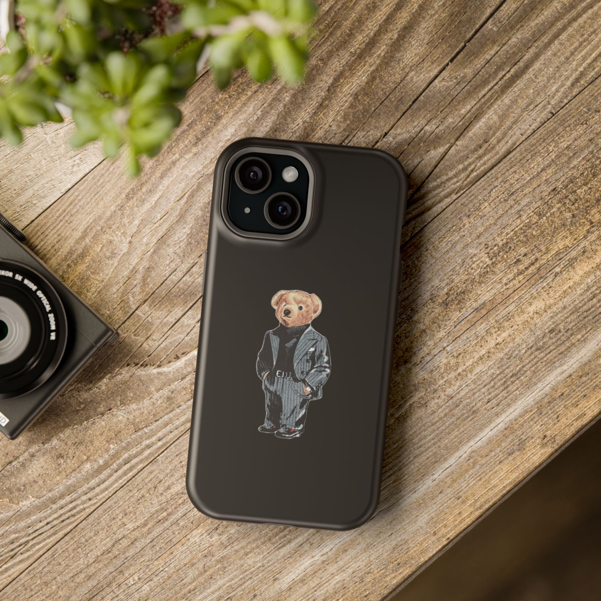 Bear in Suit Phone Case — Magnetic Impact‑Resistant Protective Cover