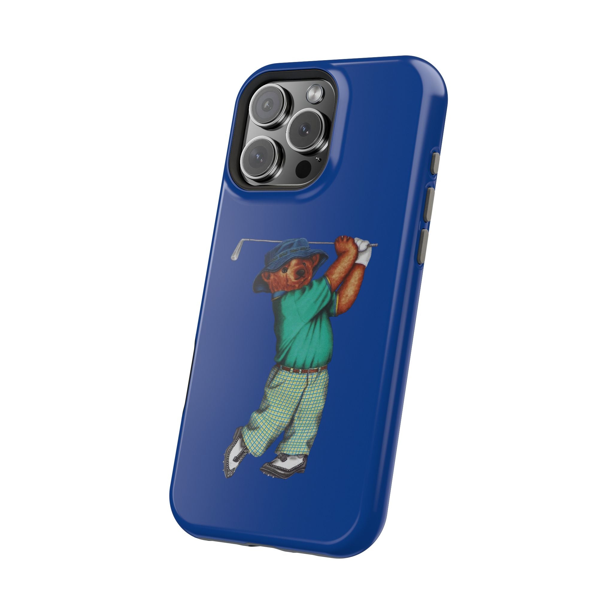 Golfer Bear Magnetic Phone Case - Impact-Resistant and Fun Design